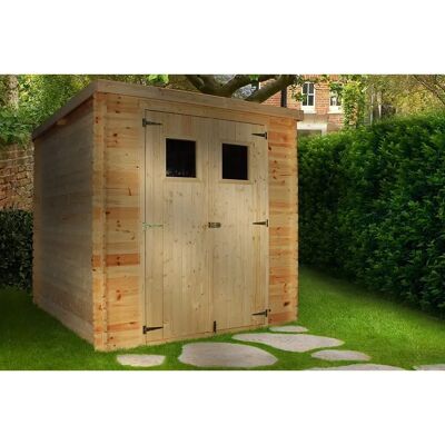 LOSA LEGNAMI Birba - Casetta da Giardino 200x200cm - Pino Grezzo, Doppia Porta LOSA LEGNAMI Birba - Casetta da Giardino 200x200cm - Pino Grezzo, Doppia Porta