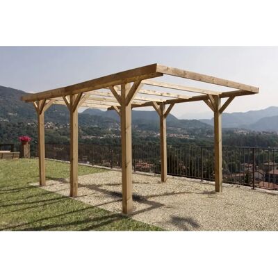 Carport in legno di pino Salone SRL - 512x304x233h - Senza Copertura Carport in legno di pino Salone SRL - 512x304x233h - Senza Copertura
