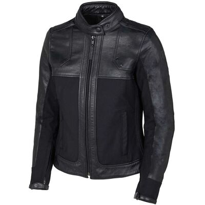 Oj Atmosfere Moonlight Giacca da Moto - Pelle & Poliestere - Protezioni CE Oj Atmosfere Moonlight Giacca da Moto - Pelle & Poliestere - Protezioni CE