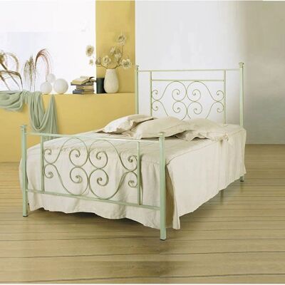 Cama de Hierro ARGONAUTA con Pie de Cama Coordinado - Verde Florence - 126x208x117 cm Cama de Hierro ARGONAUTA con Pie de Cama Coordinado - Verde Florence - 126x208x117 cm