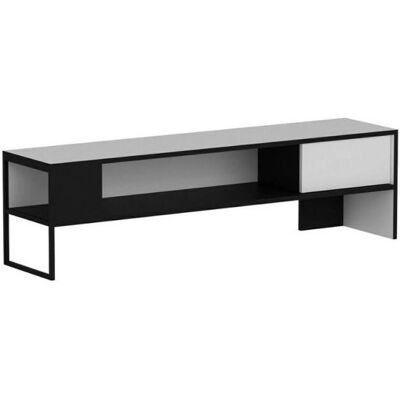Iperbriko Concord TV-Möbel - Schwarz und Weiß - 150x35x42 cm Iperbriko Concord TV-Möbel - Schwarz und Weiß - 150x35x42 cm