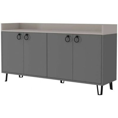 Modello Iperbriko - Madia MDF Elegante - 4 Ante - 140x36x80 cm Modello Iperbriko - Madia MDF Elegante - 4 Ante - 140x36x80 cm