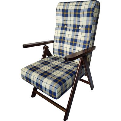Webmarketpoint Molisana Sillón de Tartán Azul - Muebles Webmarketpoint Molisana Sillón de Tartán Azul - Muebles
