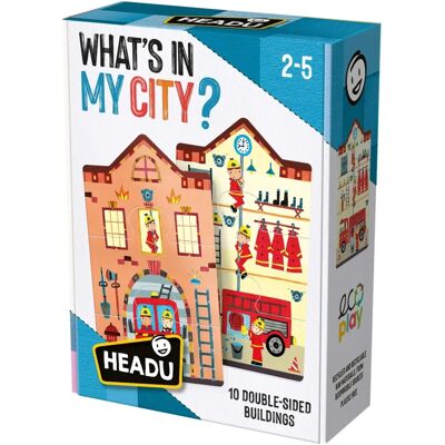 Headu - Puzzle Cosa c’è nella mia città Ecoplay - Puzzle, Doppio fronte, Scene educative Headu - Puzzle Cosa c’è nella mia città Ecoplay - Puzzle, Doppio fronte, Scene educative