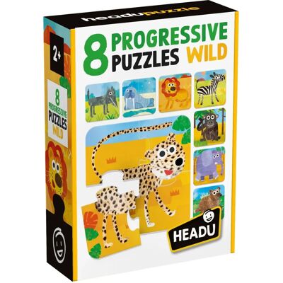 Headu - Puzzle Baby Progressive Wild Ecoplay - Puzzle Headu - Puzzle Baby Progressive Wild Ecoplay - Puzzle
