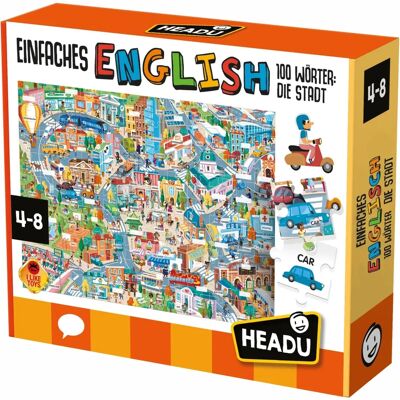 HEADU Puzzle Einfaches Englisch - 100 Wörter die Stadt - 108 Teile - Learning Puzzle HEADU Puzzle Einfaches Englisch - 100 Wörter die Stadt - 108 Teile - Learning Puzzle