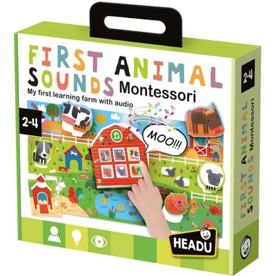 Headu - Primer Sonido de Animales Montessori Puzzle - Juego Educativo para Niños 2+ Headu - Primer Sonido de Animales Montessori Puzzle - Juego Educativo para Niños 2+