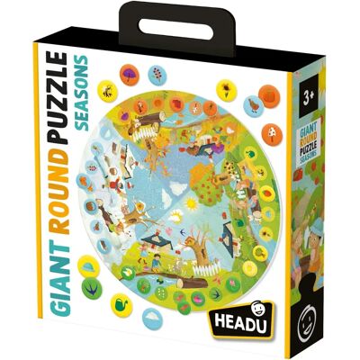 Headu - Puzzle Circolare Gigante delle Stagioni - Puzzle Educativo Bambini 3-8 Headu - Puzzle Circolare Gigante delle Stagioni - Puzzle Educativo Bambini 3-8