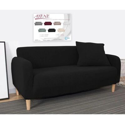 TEX FAMILY - ATENE - Nero - 2 posti 140-180 cm - Copridivano TEX FAMILY - ATENE - Nero - 2 posti 140-180 cm - Copridivano