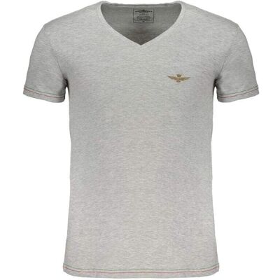Aeronautica Militare V-hals T-shirt - Grå Aeronautica Militare V-hals T-shirt - Grå
