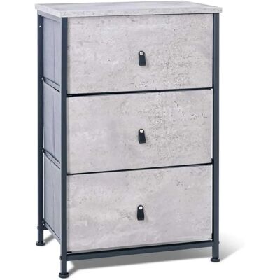 Frankystar Fedra - Commode 3 tiroirs en tissu - Style industriel - Publicité Frankystar Fedra - Commode 3 tiroirs en tissu - Style industriel - Publicité