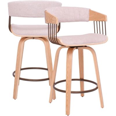 Bancos Giratorios Acolchados Beige de Frankystar - Estilo Moderno Clásico Bancos Giratorios Acolchados Beige de Frankystar - Estilo Moderno Clásico
