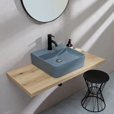 Kiamami Valentina - Lavabo Carré en Céramique - Design Moderne Kiamami Valentina - Lavabo Carré en Céramique - Design Moderne