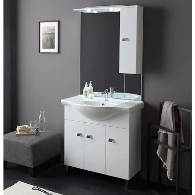 Kiamami Valentina - Modèle 85cm Meuble de Salle de Bain - Blanc Smeraldo - Publicité Kiamami Valentina - Modèle 85cm Meuble de Salle de Bain - Blanc Smeraldo - Publicité