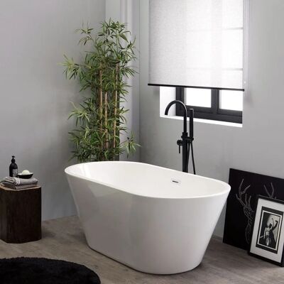 Kiamami Valentina - Bañera Acrílica Ovalada - 150cm - Diseño Moderno Kiamami Valentina - Bañera Acrílica Ovalada - 150cm - Diseño Moderno