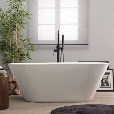 Kiamami Valentina Baignoire Exempte - Allegra - Moderne Arrondie Blanche en Acrylique - 180cm Kiamami Valentina Baignoire Exempte - Allegra - Moderne Arrondie Blanche en Acrylique - 180cm