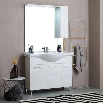 Kiamami Valentina - Meuble de bain de 105cm avec 3 portes - Rimini - Publicité Kiamami Valentina - Meuble de bain de 105cm avec 3 portes - Rimini - Publicité