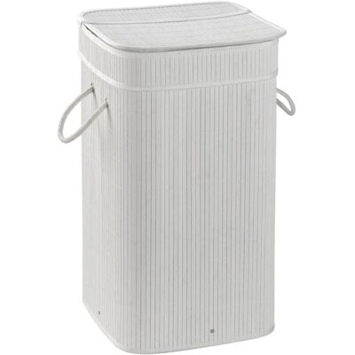 Kiamami Valentina - Cesto de ropa de bambú con bolsa de algodón extraíble - Blanco Kiamami Valentina - Cesto de ropa de bambú con bolsa de algodón extraíble - Blanco