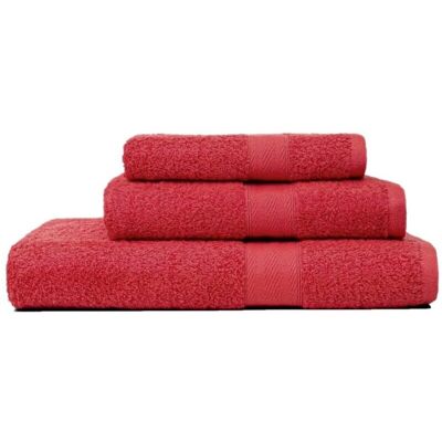 Kiamami Valentina - Juego de 3 Toallas de Rizo en Algodón Rojo - Accesorios para Baño Kiamami Valentina - Juego de 3 Toallas de Rizo en Algodón Rojo - Accesorios para Baño