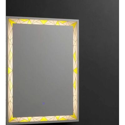 Espejo de Pared Rectangular 60x80 con Decoración Retroiluminada Espejo de Pared Rectangular 60x80 con Decoración Retroiluminada