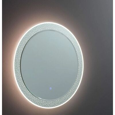 Miroir Rond Kiamami Valentina 80cm Fini Satiné LED - Publicité Miroir Rond Kiamami Valentina 80cm Fini Satiné LED - Publicité