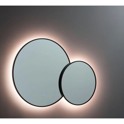 Miroir Rond Double - Éclairage LED - Design Moderne - Publicité Miroir Rond Double - Éclairage LED - Design Moderne - Publicité