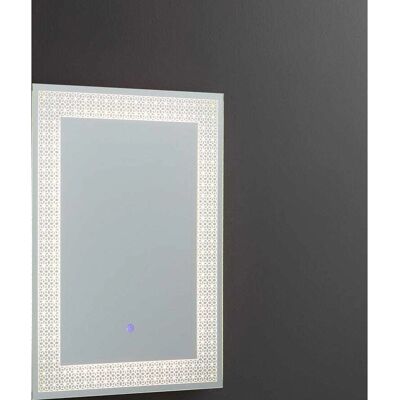 Espejo Rectangular Moderno 50x70 con Decoración LED de Kiamami Valentina Espejo Rectangular Moderno 50x70 con Decoración LED de Kiamami Valentina