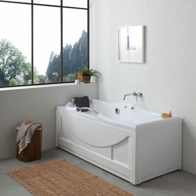 Kiamami Valentina - Bañera Esquinera Rectangular - 170cm, Blanco Kiamami Valentina - Bañera Esquinera Rectangular - 170cm, Blanco
