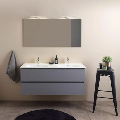 Kiamami Valentina - Mueble de Baño Doble Lavabo - Gris - 120CM Kiamami Valentina - Mueble de Baño Doble Lavabo - Gris - 120CM