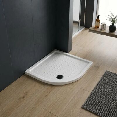 Kiamami Valentina Bac de Douche Semi-Circulaire en Céramique - 90x90 - Blanc - Publicité Kiamami Valentina Bac de Douche Semi-Circulaire en Céramique - 90x90 - Blanc - Publicité