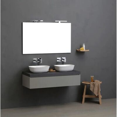 Kiamami Valentina Baño 120cm Gris Doble Lavabo Kiamami Valentina Baño 120cm Gris Doble Lavabo