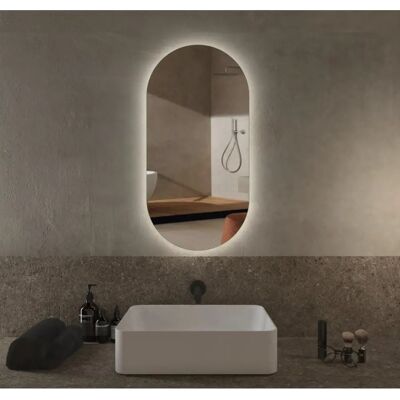 Kiamami Valentina - Espejo Ovalado 40X80 - LED - Miroir - Publicité Kiamami Valentina - Espejo Ovalado 40X80 - LED - Miroir - Publicité