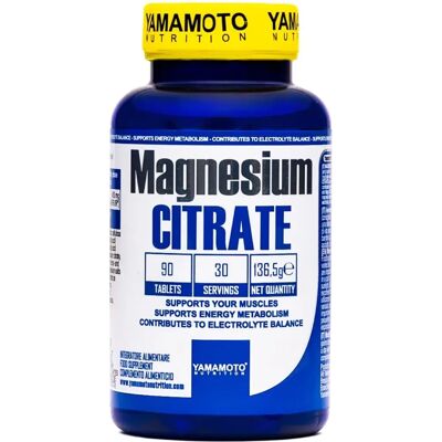 YAMAMOTO NUTRITION Magnesio Citrato 90 Comprimidos - Suplemento Dietético YAMAMOTO NUTRITION Magnesio Citrato 90 Comprimidos - Suplemento Dietético