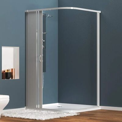 Pinto Box doccia Luna 80x100 cm in PVC - Apertura laterale a soffietto Pinto Box doccia Luna 80x100 cm in PVC - Apertura laterale a soffietto