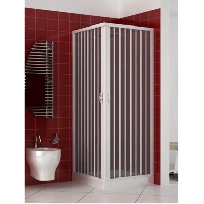 Cabina doccia Luna 80x100cm in PVC con porta scorrevole Cabina doccia Luna 80x100cm in PVC con porta scorrevole