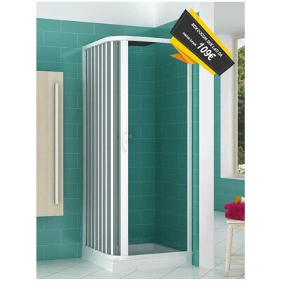 PINTO Cabine de douche Luna 80x80 cm PVC ouverture latérale - Publicité PINTO Cabine de douche Luna 80x80 cm PVC ouverture latérale - Publicité