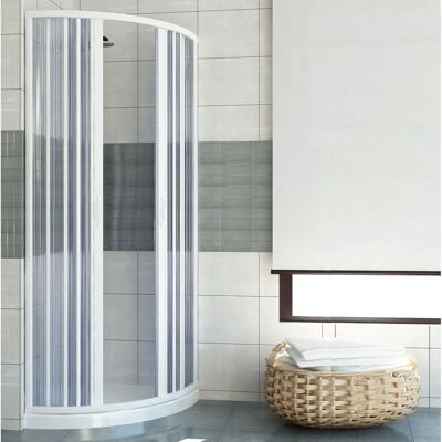 Pinto - Mampara de ducha reversible PVC 90x90cm - Blanco Pinto - Mampara de ducha reversible PVC 90x90cm - Blanco