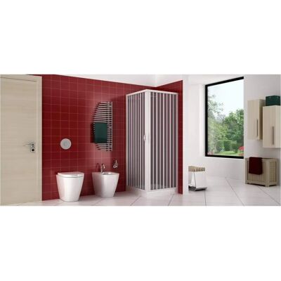 Mampara de ducha PVC Pinto 75x75cm - Reversible Mampara de ducha PVC Pinto 75x75cm - Reversible