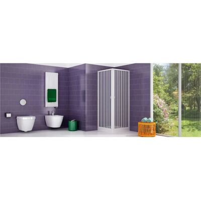 Idralite - Mampara de ducha PVC Acquario 90x100cm reversible Idralite - Mampara de ducha PVC Acquario 90x100cm reversible