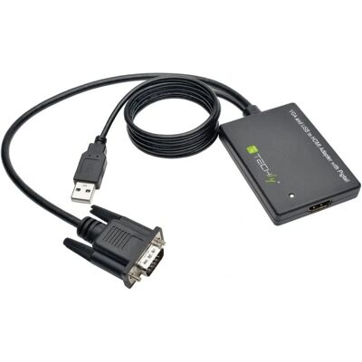 Techly IDATA HDMI-VGA3 Video Kabel Adapter - Zwart Techly IDATA HDMI-VGA3 Video Kabel Adapter - Zwart