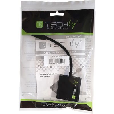 Techly Techly Adapter Kablowy HDMI-VGA4 - VGA HDMI Typ C Czarny Techly Techly Adapter Kablowy HDMI-VGA4 - VGA HDMI Typ C Czarny