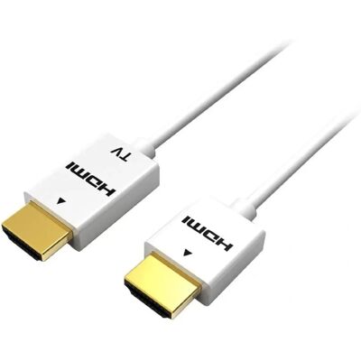 Câble HDMI Techly Ultra Fin 1m Blanc Ethernet Haute Vitesse - Publicité Câble HDMI Techly Ultra Fin 1m Blanc Ethernet Haute Vitesse - Publicité