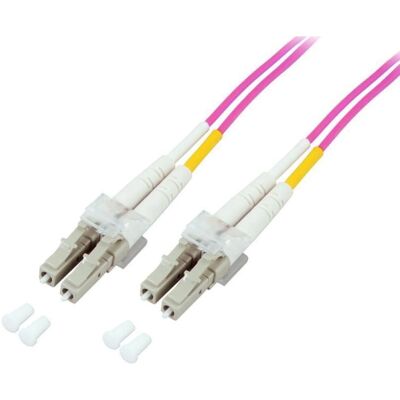 Câble en fibre multimode OM4 Fuchsia - 10m Techly Câble en fibre multimode OM4 Fuchsia - 10m Techly