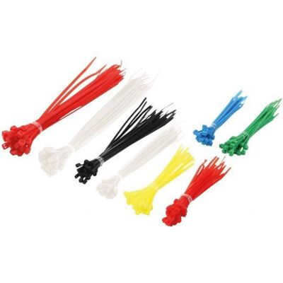 Techly Nylon Multicolor Kabelbinder-Set - 200 Stück Techly Nylon Multicolor Kabelbinder-Set - 200 Stück