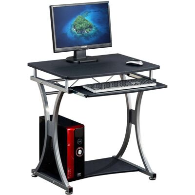Escritorio compacto Techly ICA-TB 328BK con bandeja extraíble Escritorio compacto Techly ICA-TB 328BK con bandeja extraíble