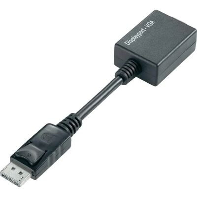 Techly DisplayPort-zu-VGA-Adapter - 0,07m - Schwarz Techly DisplayPort-zu-VGA-Adapter - 0,07m - Schwarz