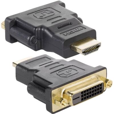 Techly HDMI - DVI-D M/F Dual Link Adapter - Black Techly HDMI - DVI-D M/F Dual Link Adapter - Black