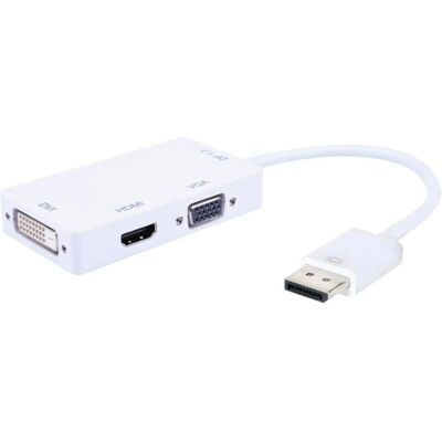 Adattatore cavo video Techly IADAP DP-COMBOF2 - Bianco - Video e Audio Adattatore cavo video Techly IADAP DP-COMBOF2 - Bianco - Video e Audio