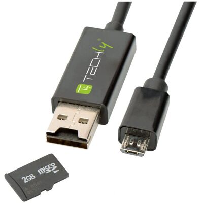 Lettore schede Micro SD Techly U2OTG - 26cm - Nero - Lettore di schede Lettore schede Micro SD Techly U2OTG - 26cm - Nero - Lettore di schede