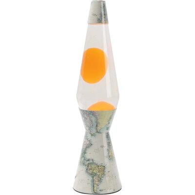 Lampe à lave Total Juggling - 36cm - Orange - Carte Ancienne - Décoration - Publicité Lampe à lave Total Juggling - 36cm - Orange - Carte Ancienne - Décoration - Publicité